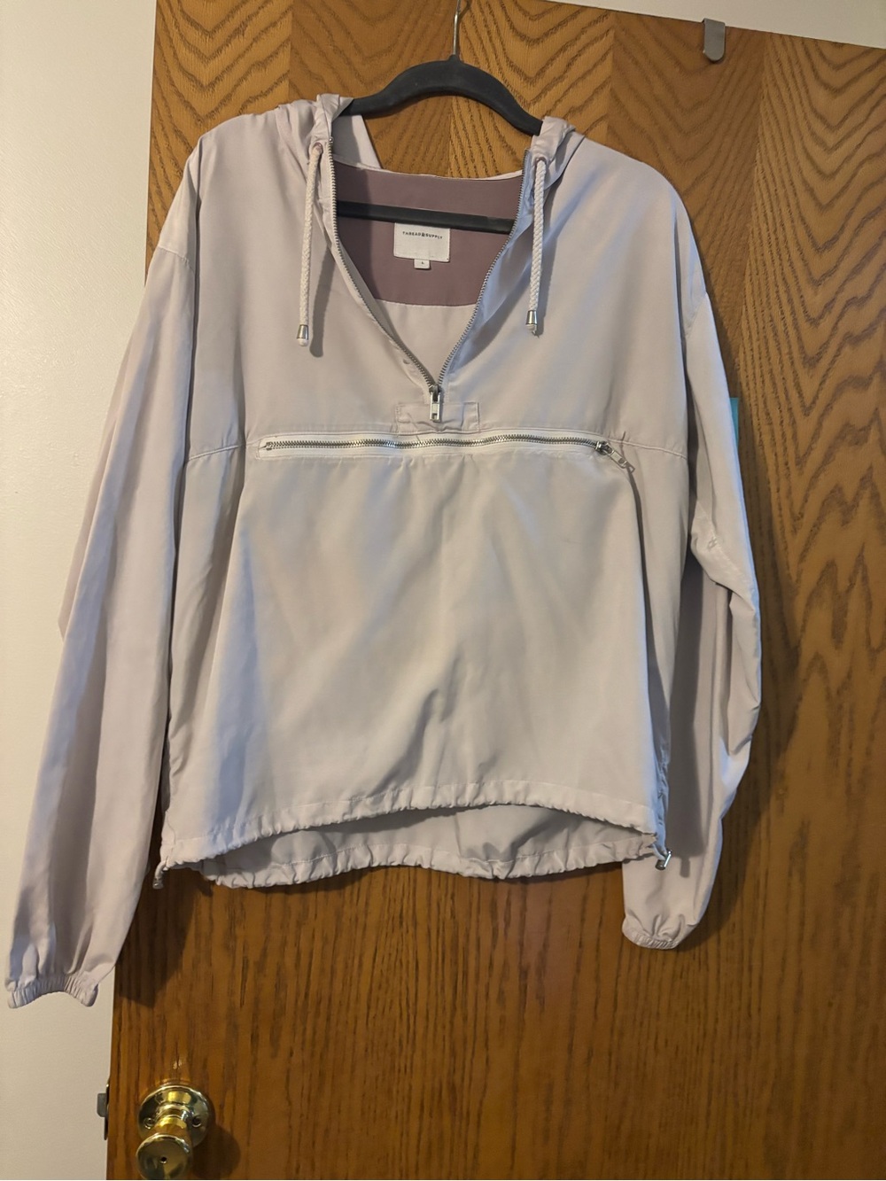 Thread & Supply Light Lavender Hooded Half-Zip Pullover